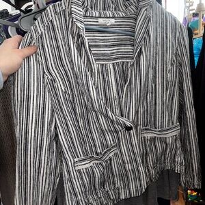 Maurices Black and White Striped Jacket
